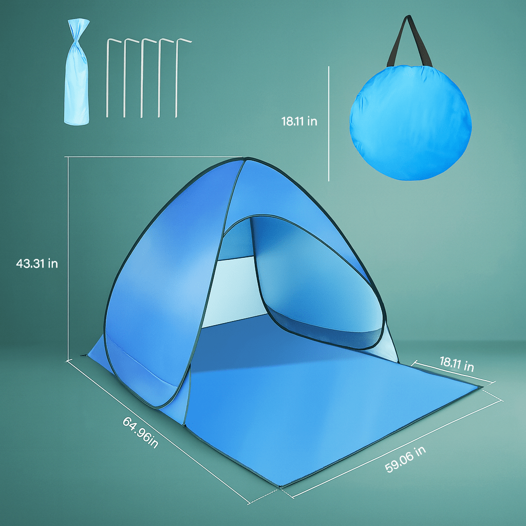 BreezeShade Beach Tent - RoamUp