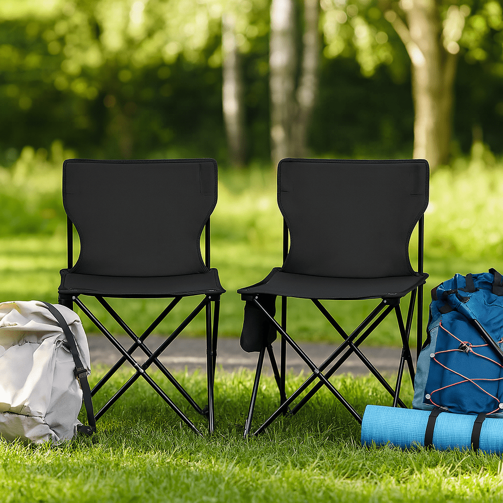 4pcs Foldable Outdoor Camping Chairs – Lightweight, Durable & Waterproof (220 lbs Capacity) - RoamUp