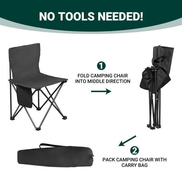 4pcs Foldable Outdoor Camping Chairs – Lightweight, Durable & Waterproof (220 lbs Capacity)